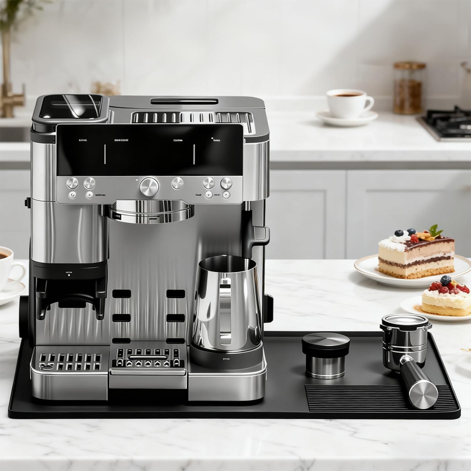Detalle de HAIWILL Barista Matte für Ninja Luxe Cafe koffiemachinemat 60 x 40 cm