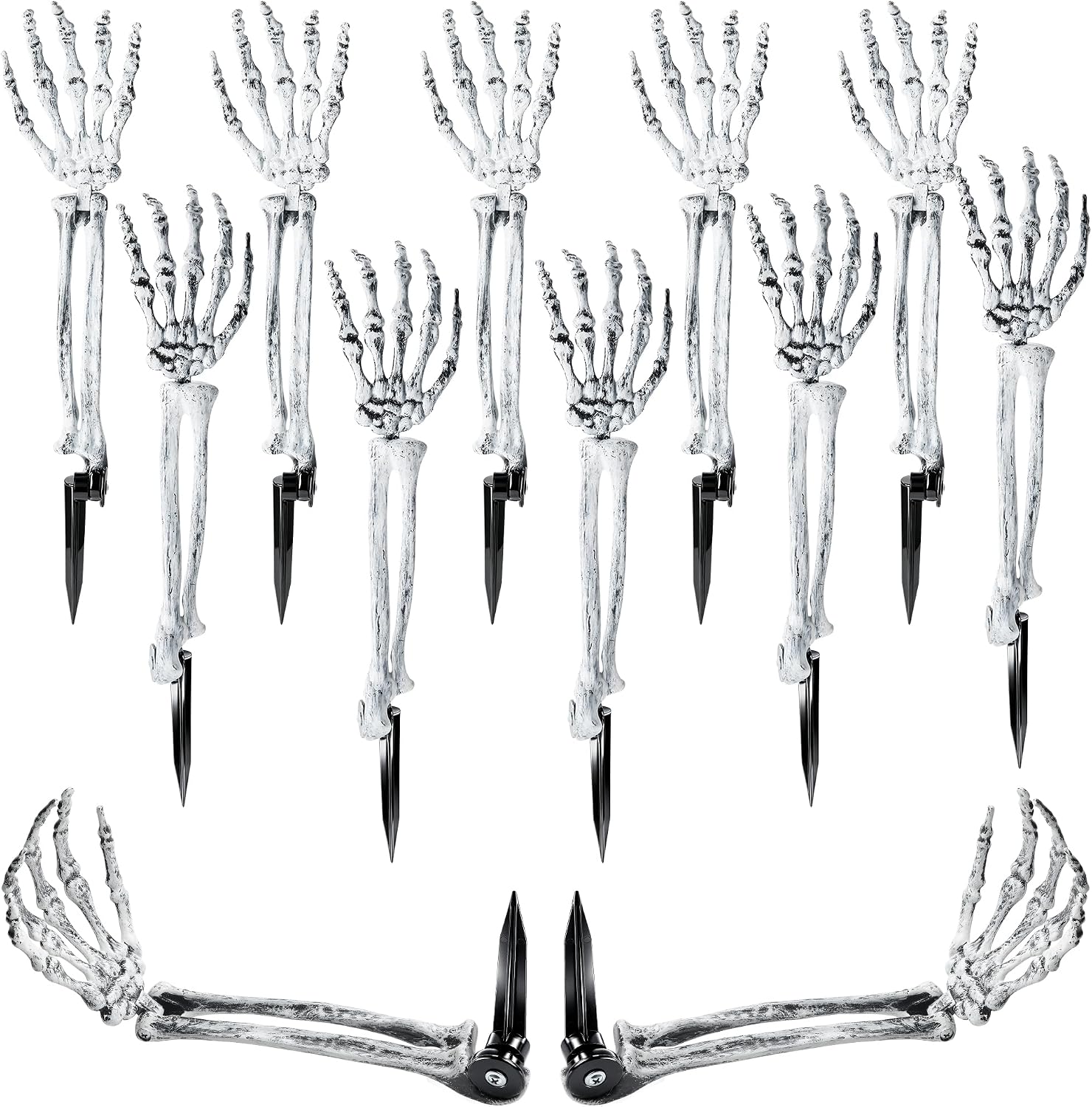 Thumbnail 6 de Dusk&Decorum Model 45 Skeleton Hand Stakes, 12-Pack, Poseable