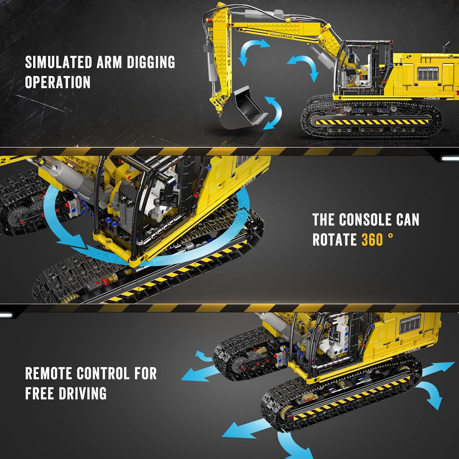 Thumbnail 3 de Mould King Excavatrice Technique pelleteuse RC