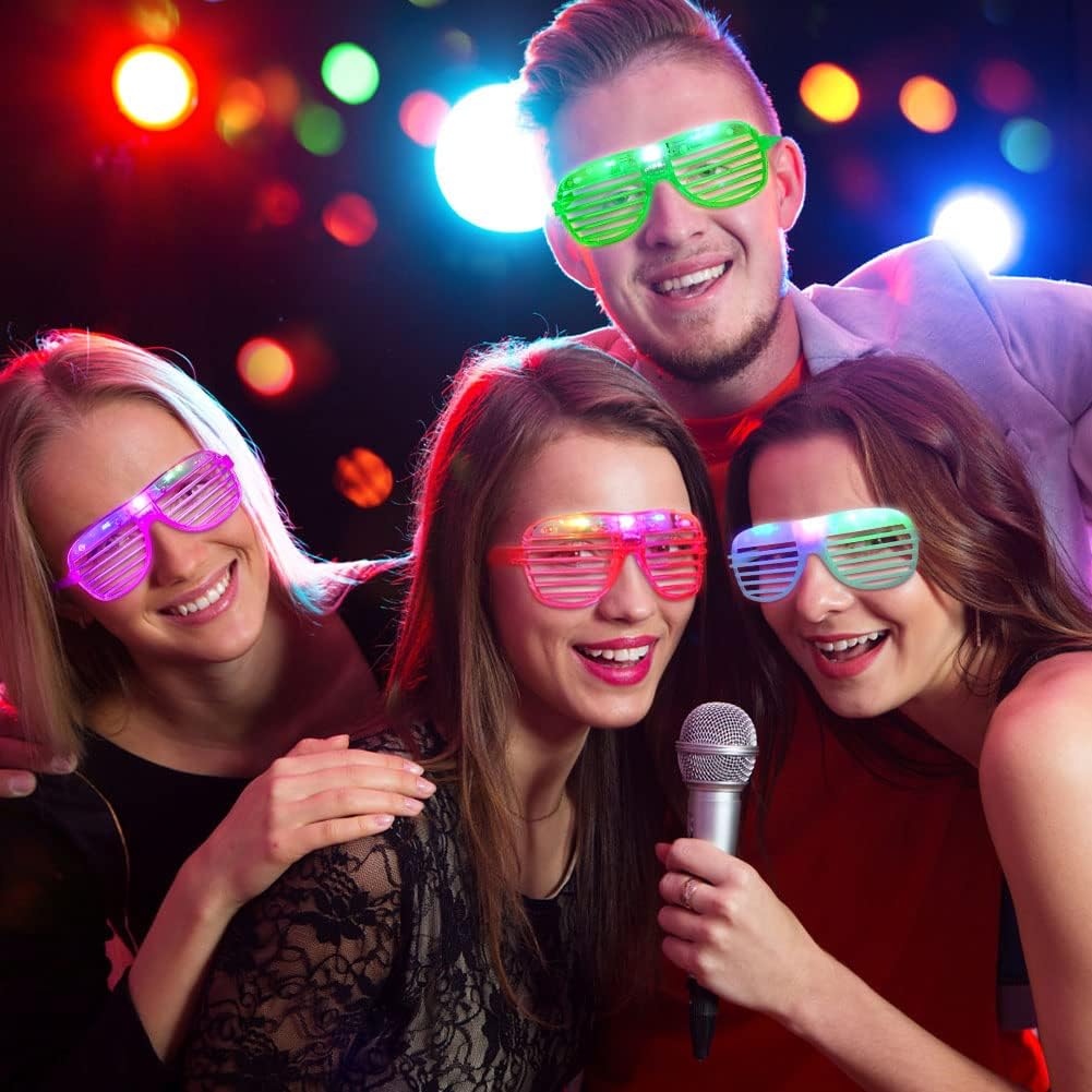 Detalle 2 de Ainiv LED-glasögon för fest – uppladdningsbara och blinkande
