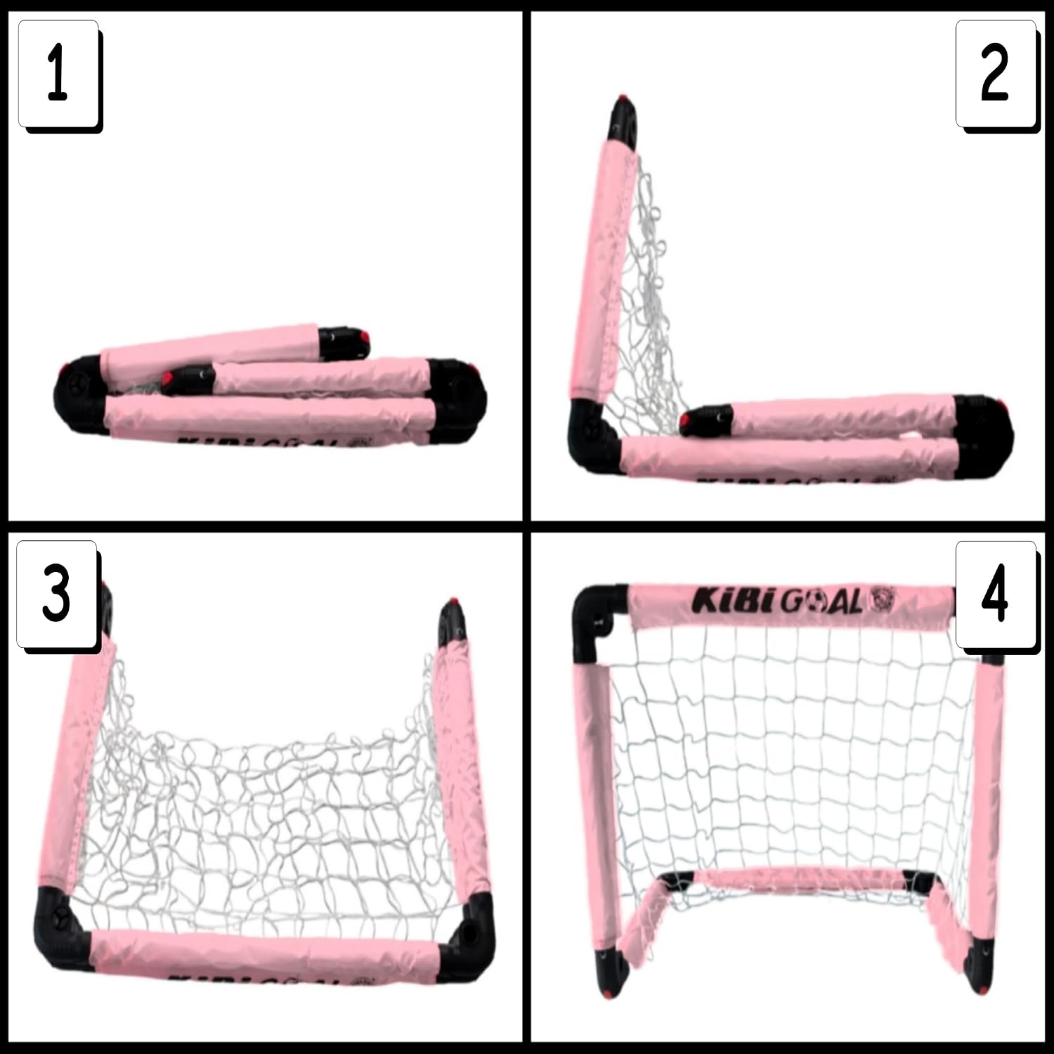 Detalle de KiBiGOAL Kids Foldable Indoor & Outdoor Football Goal Set (Mini Portable Goal + Mini Ball)
