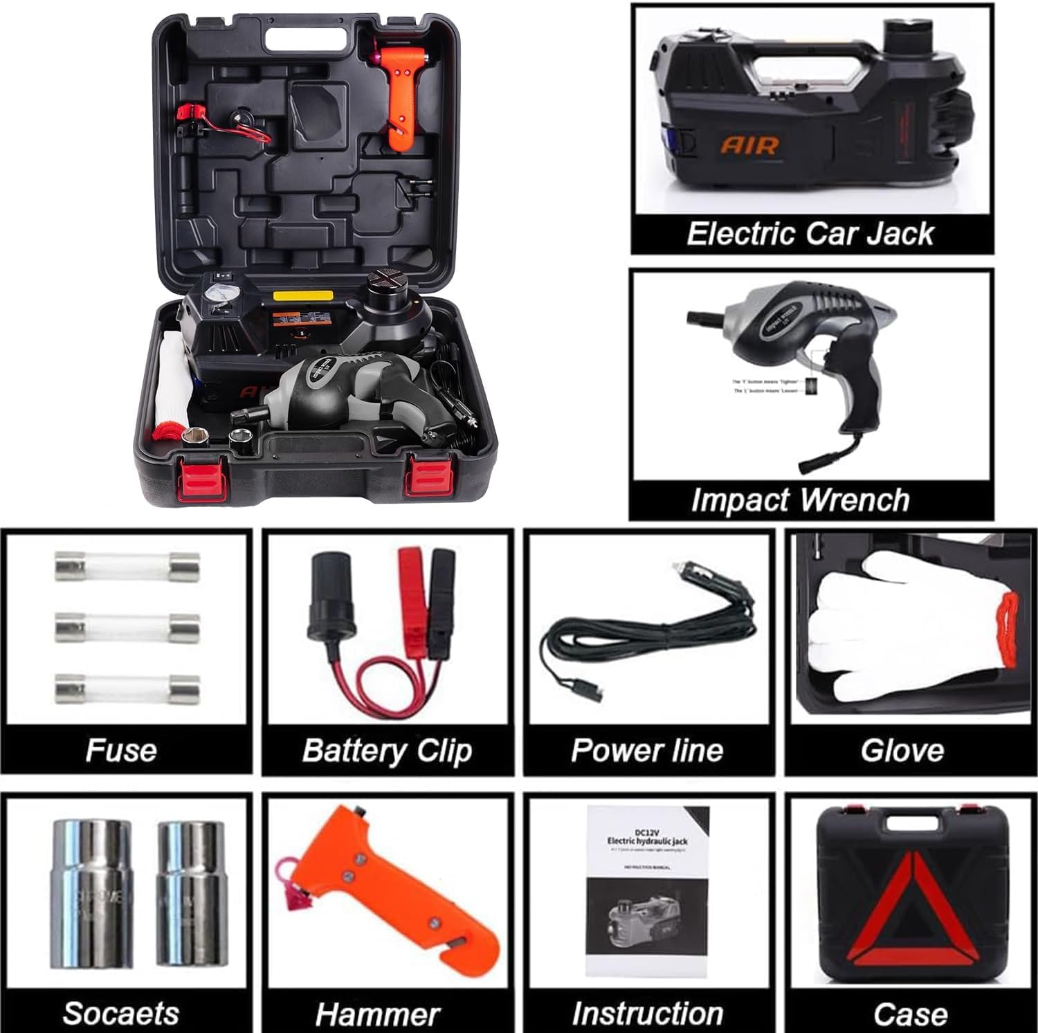 Detalle de ROGTZ Hydraulic Car Jack Kit 5 Ton with Air Pump