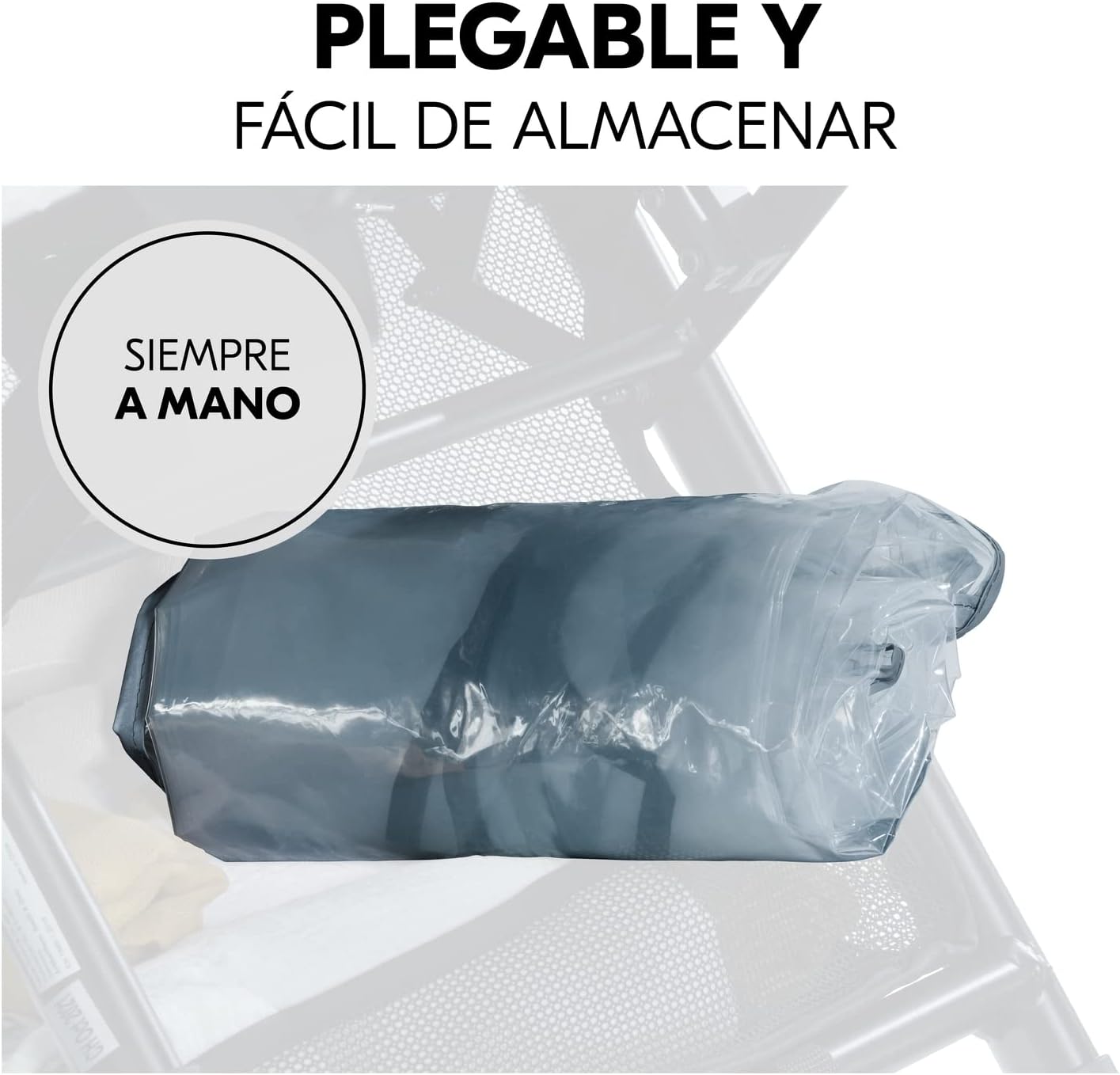 Detalle 2 de hauck Plastico Lluvia Universal Carro Gemelar protector transparente con borde reflectante