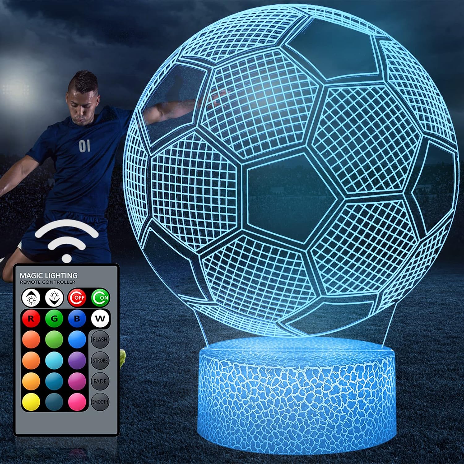 Detalle de Melofo Football Night Light 16 colours