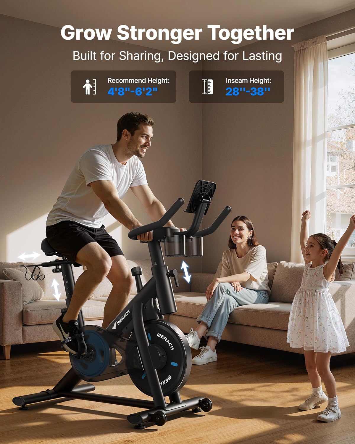 Thumbnail 6 de MERACH Exercise Bike 300lbs Capacity