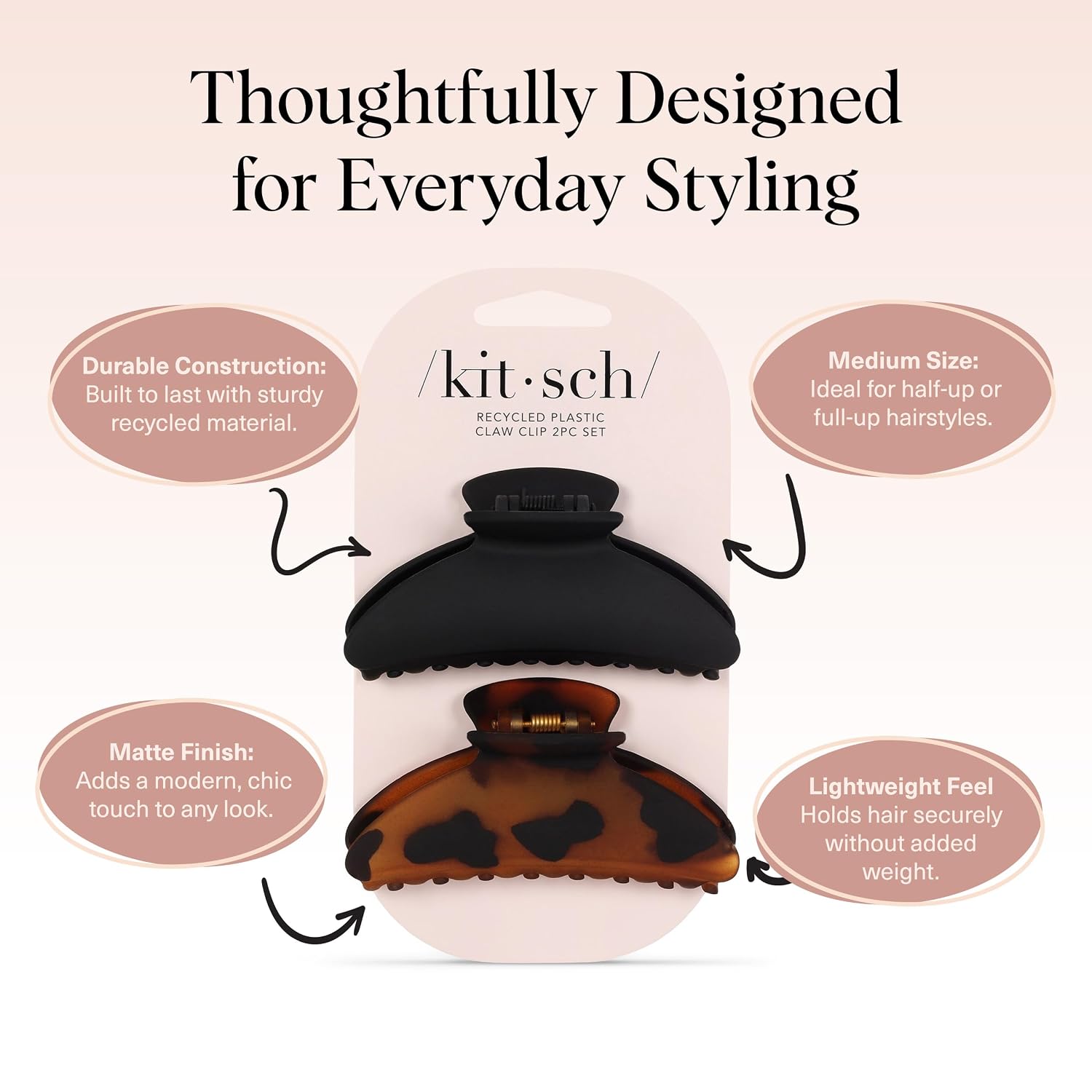 Thumbnail 3 de Kitsch Medium Hair Clips 2pcs for Thick Hair