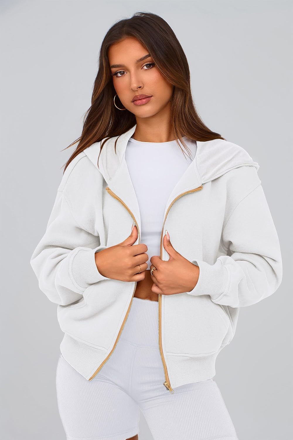Thumbnail 3 de PRETTYGARDEN Zip Up Hoodie for Women