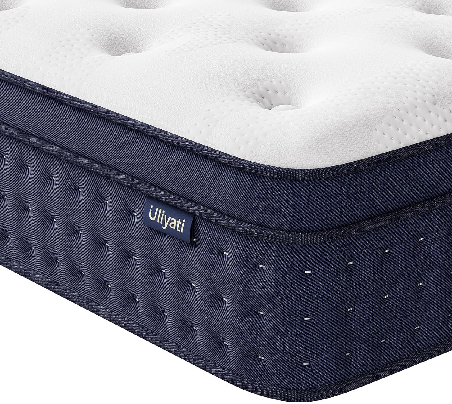 Detalle de Uliyati 4FT6 Double Mattress: 10-Inch Gel Memory Foam Hybrid with 7-Zone Orthopaedic Pocket Springs