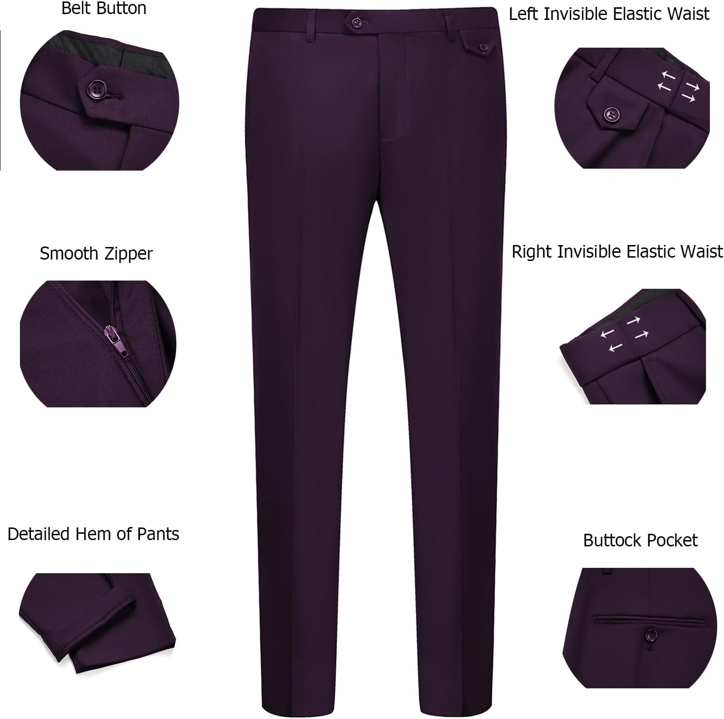 Thumbnail 4 de WULFUL 3 Piece Slim Fit Suit 1 Set