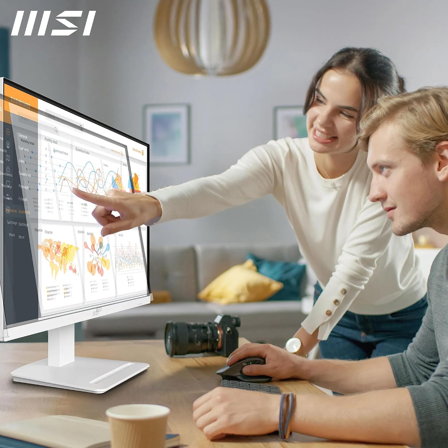 Detalle de MSI PRO MP273WA E14A: Monitor 27" FHD IPS 144 Hz, 1 ms, Eye Care, Altoparlanti Integrati