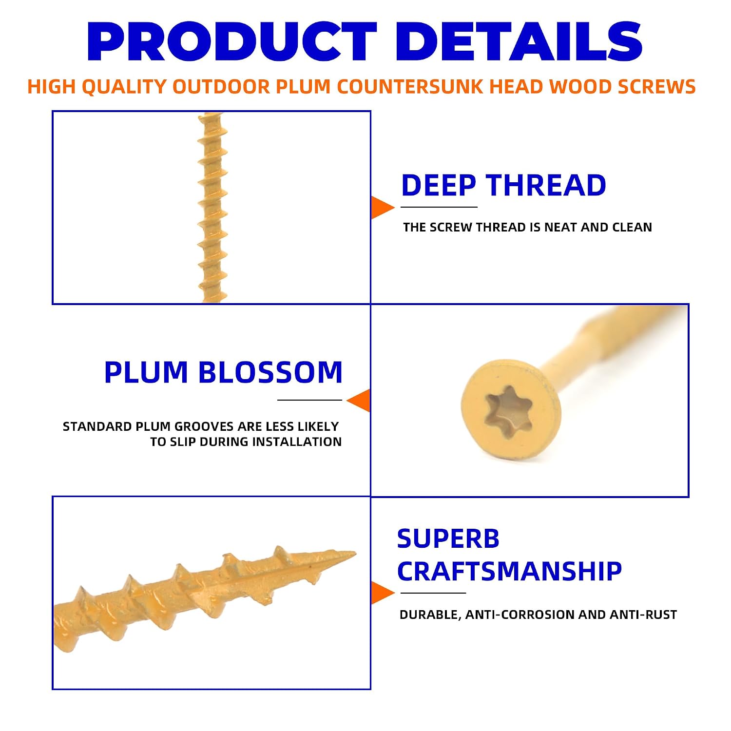 Detalle 2 de NexSync Wood Screws #10 x 3-inch
