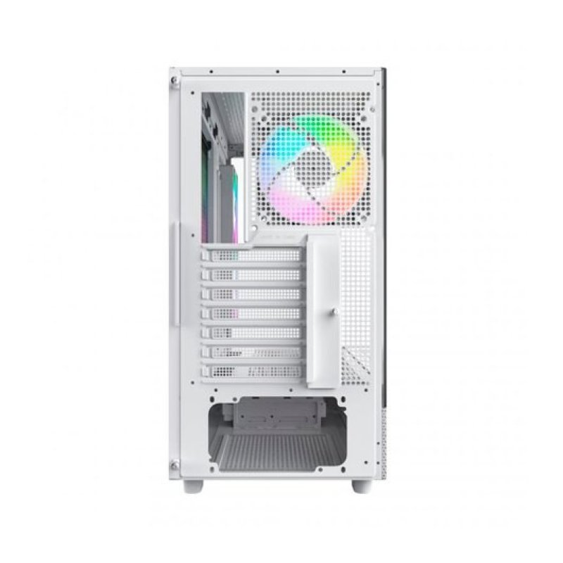 Detalle de Montech XR White: Torre ATX con ARGB y ventana para GPU de hasta 420 mm
