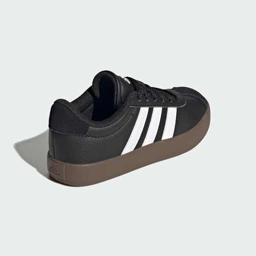 Detalle de adidas Mixte Enfant VL Court 3.0 Shoes — Core Black/Cloud White/Gum, 31 EU