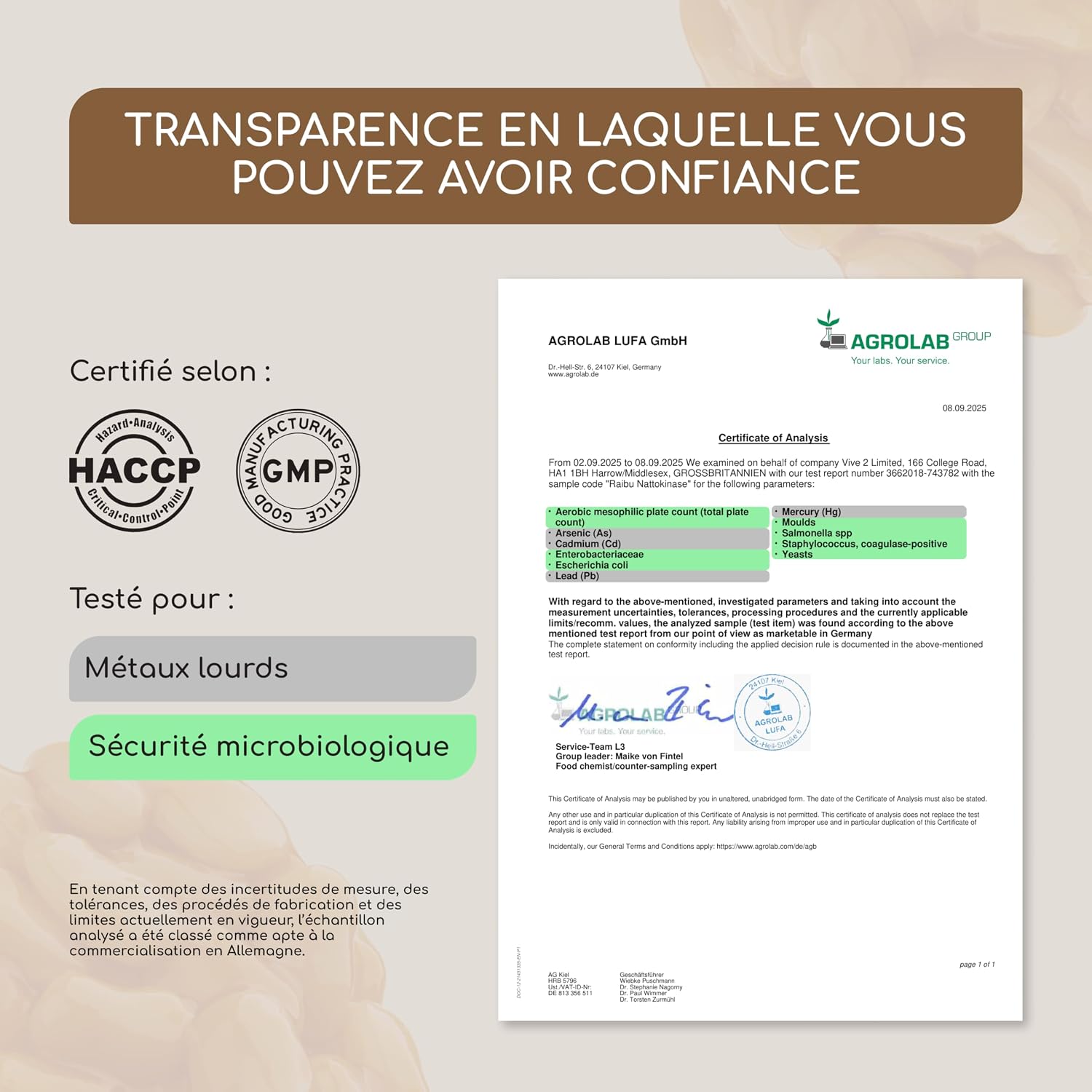 Detalle 2 de Nattokinase 100 mg (20.000 UI/g) Hautement Dosé – 240 Gélules par Raibu I, 8 mois d’approvisionnement, Natto à base de soja, végan et sans additifs