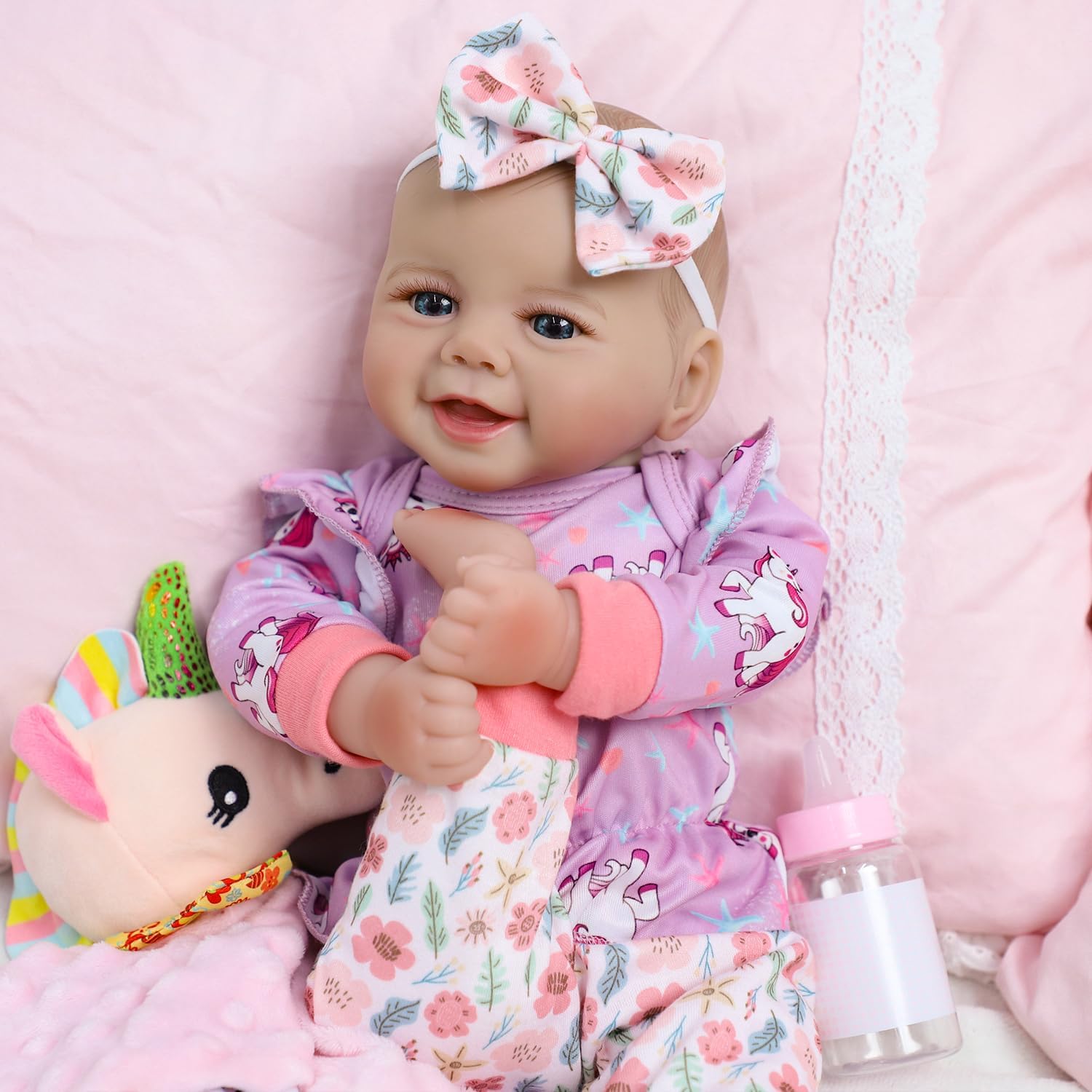 Thumbnail 2 de SCOM Baby Doll Girl, 18-inch Realistic Soft Body Doll with Accessories