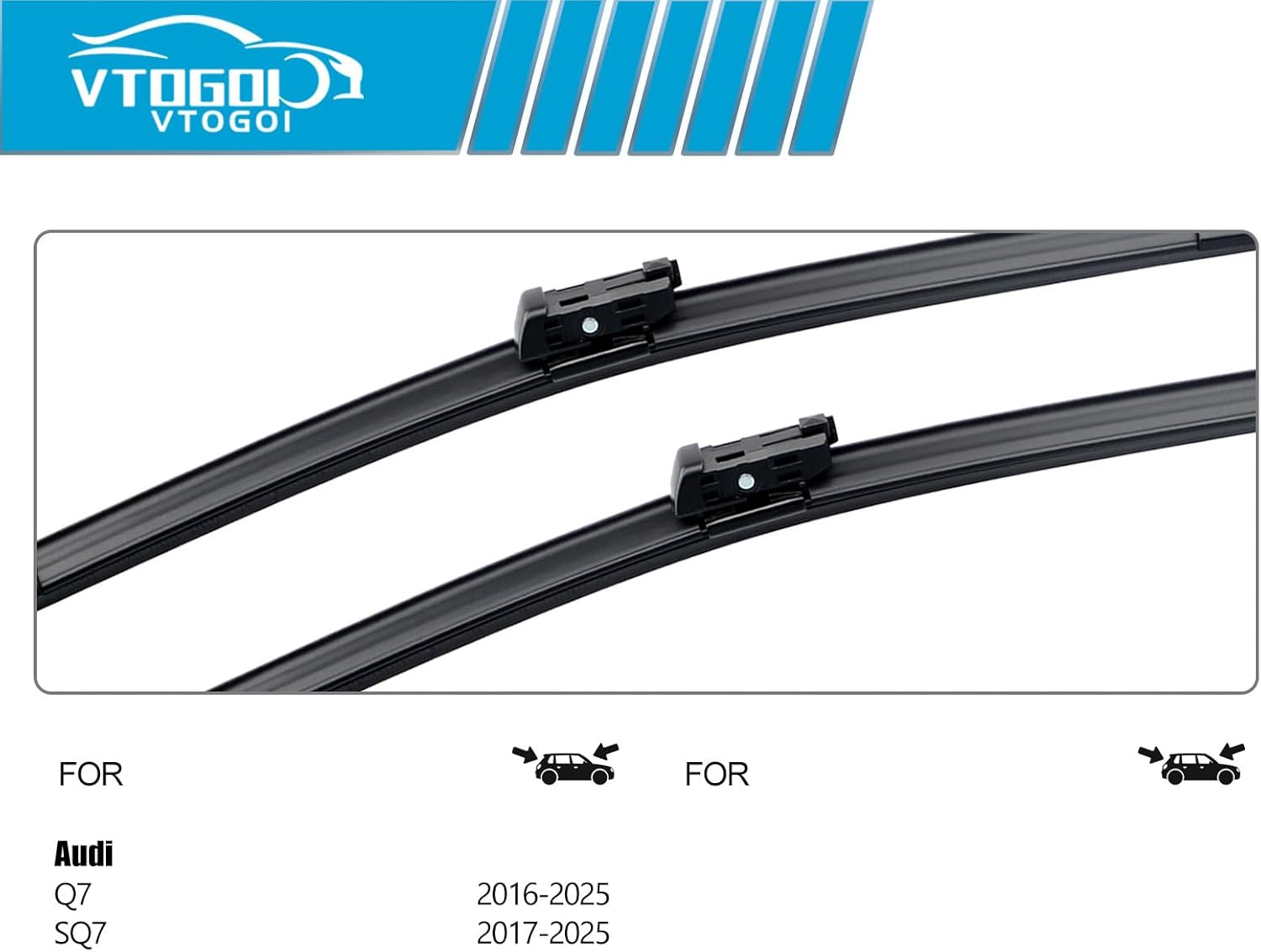 Thumbnail 2 de VTOGOI OEM Windshield Wiper Blades Replacement Set (Audi Q7 & SQ7, 3-Pack)