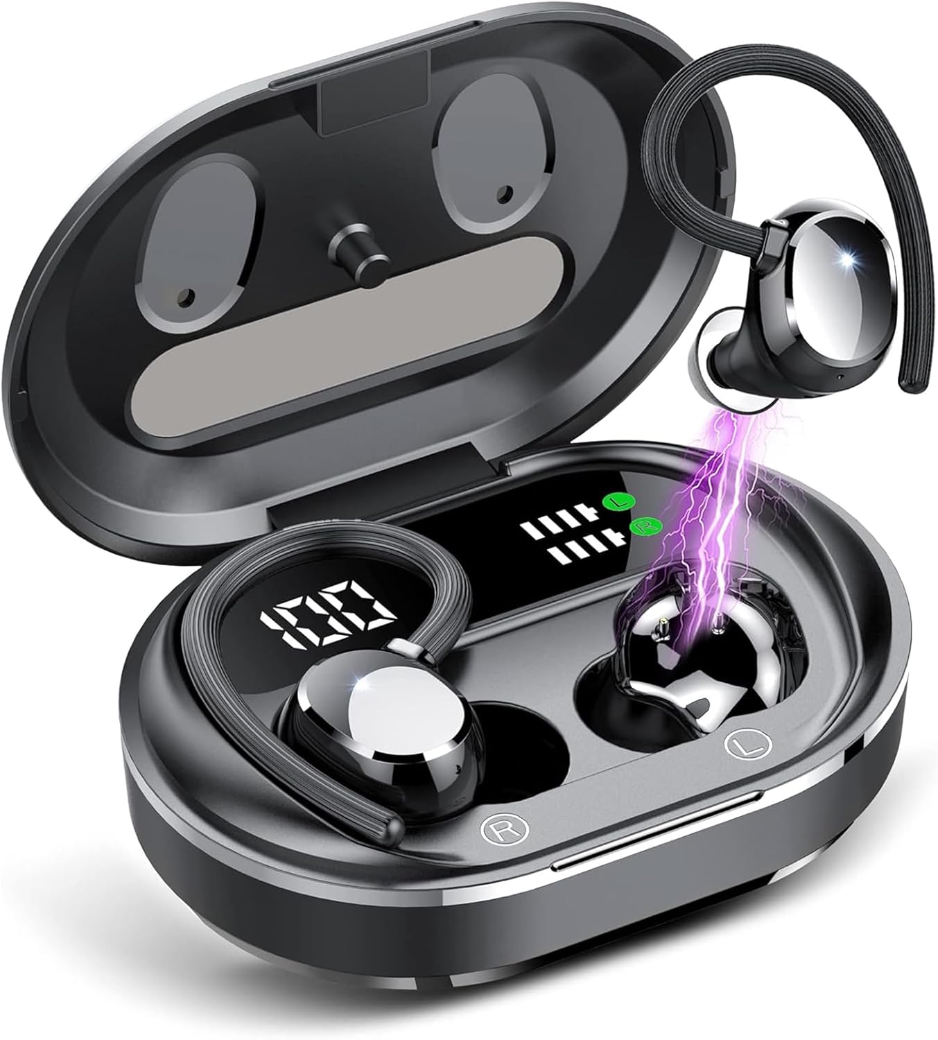 Detalle de KESIEME Wireless Earbuds: Lightweight Bluetooth 5.3 Sport Earphones with IPX7 and 30 Hours Playback