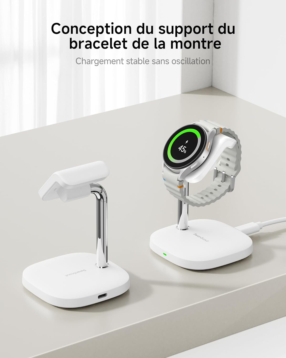 Thumbnail 5 de SwanScout 505S Support de charge 3W pour Galaxy Watch