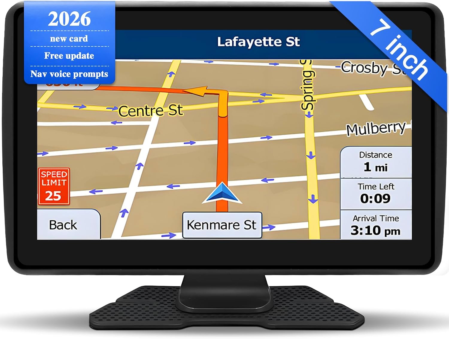 Detalle de Navigationsgeräte für Auto 7 Zoll – GPS mit Echtzeit-Verkehr, HD-Display und Sprachsteuerung