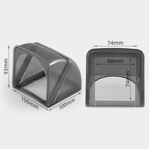 Thumbnail 1 de Yuqilin Protector de pared para interruptor y luz negro transparente (tapa plegable impermeable)