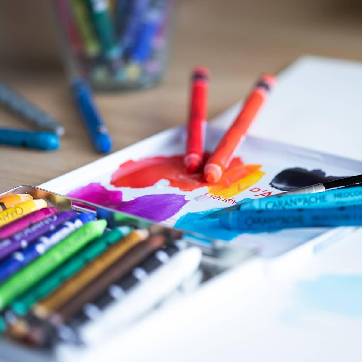 Thumbnail 1 de Caran d’Ache Neocolor II 7500330 : lot de 30 crayons de couleur (pastels à la cire solubles dans l’eau)