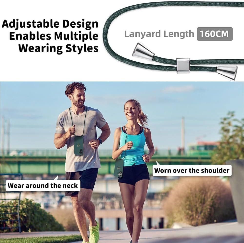 Thumbnail 5 de Handyband für Samsung Galaxy A16 5G Hülle mit abnehmbarer Kordel – MoEvn Herz Love Design (Silikon), grün