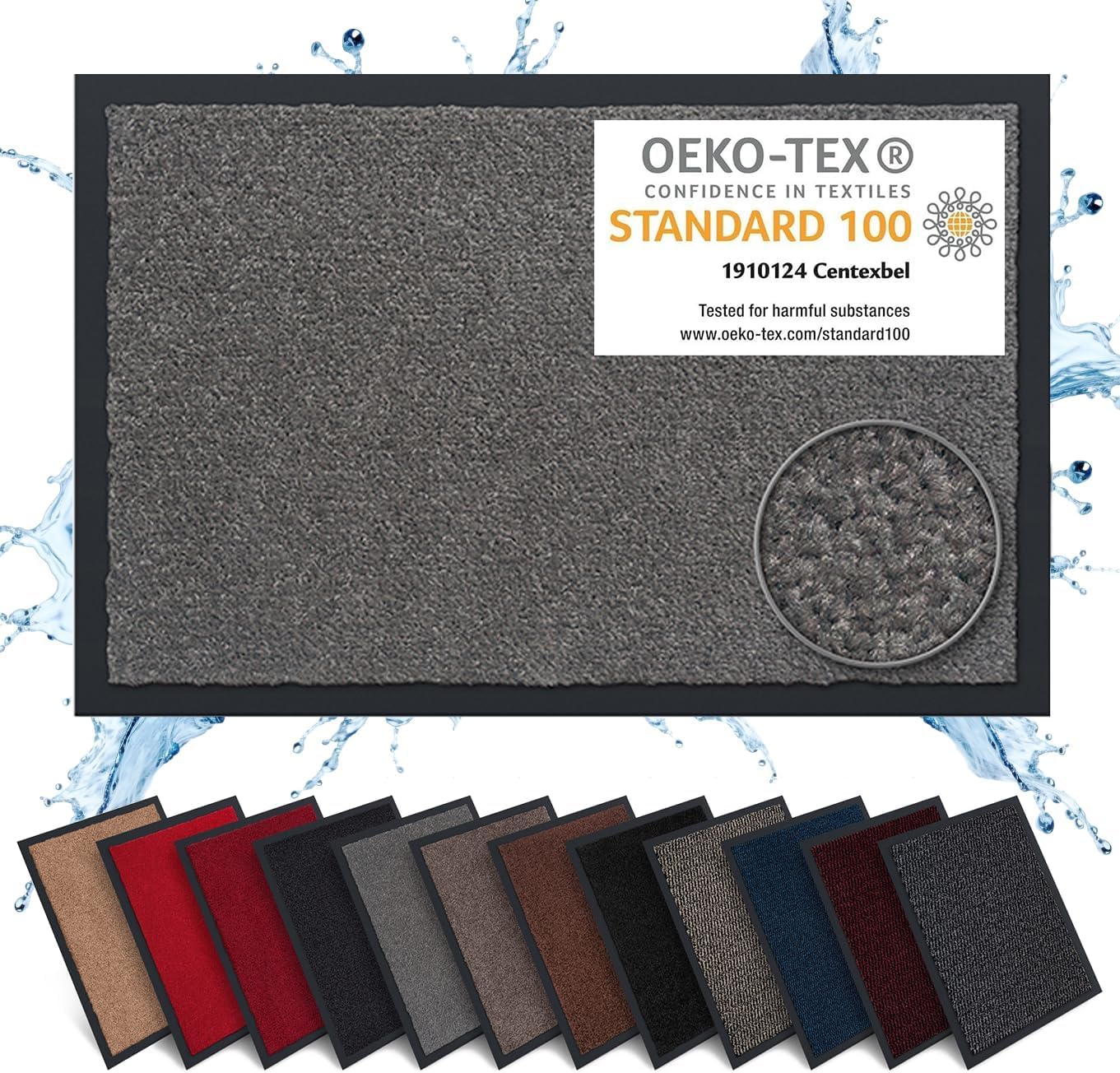 Detalle de Carpet Diem Zerbino antiscivolo 40 x 60 cm per ingresso interno ed esterno – Rosso