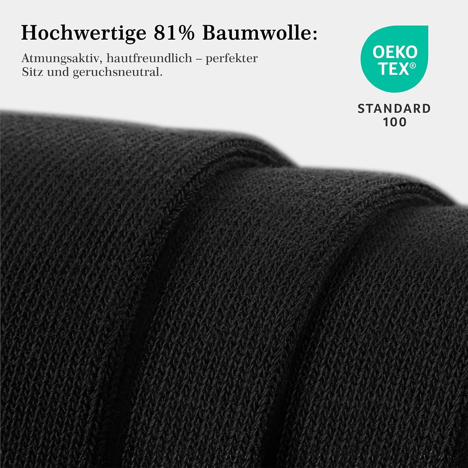 Detalle 2 de Fullluwaa Baumwollsocken 12 Paar Schwarz