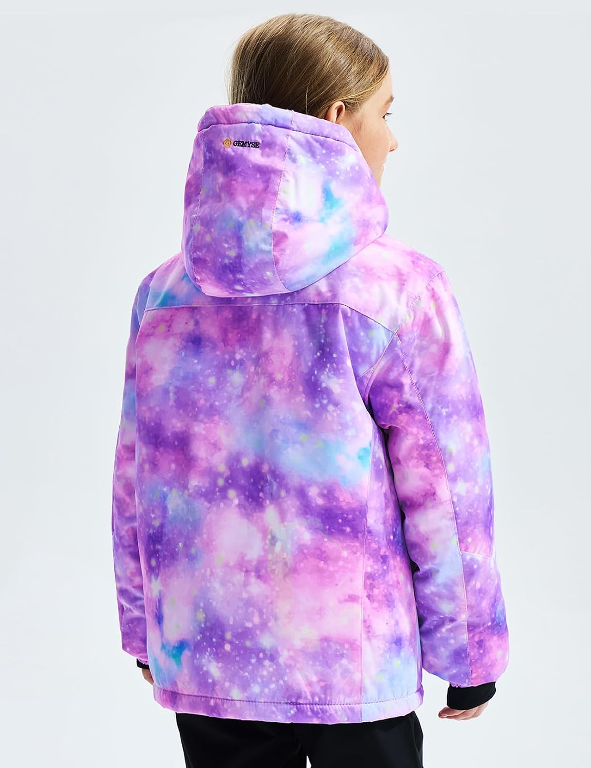 Thumbnail 3 de GEMYSE Girl's Waterproof Ski Jacket with Hood