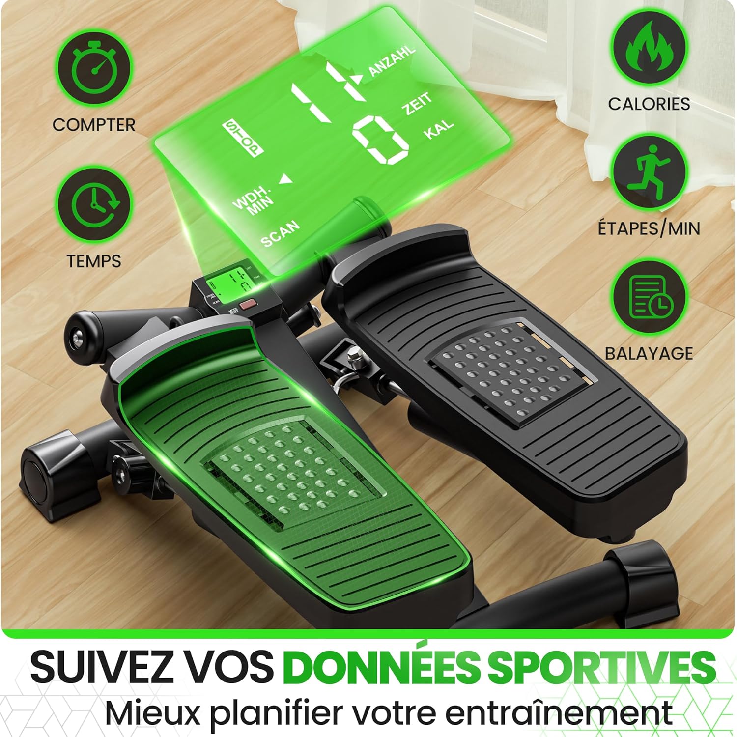Thumbnail 1 de Mini stepper Fitness 100 kg