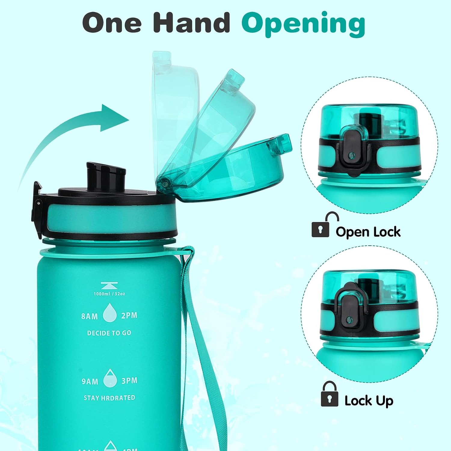 Thumbnail 4 de Gobravio 1L leakproof sports bottle
