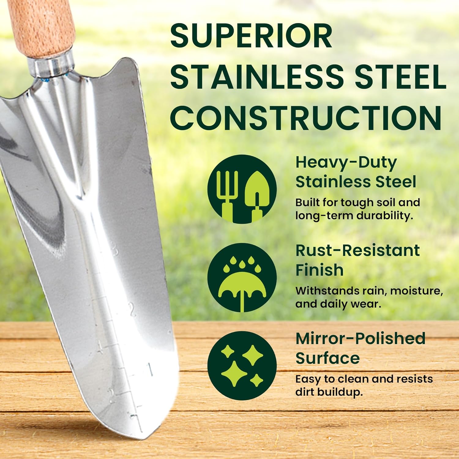 Thumbnail 3 de Hadeeka Gardening Tools Set (10-piece) with Stainless Steel Heads, Kneeling Pad, Gloves & Shoulder Strap Bag