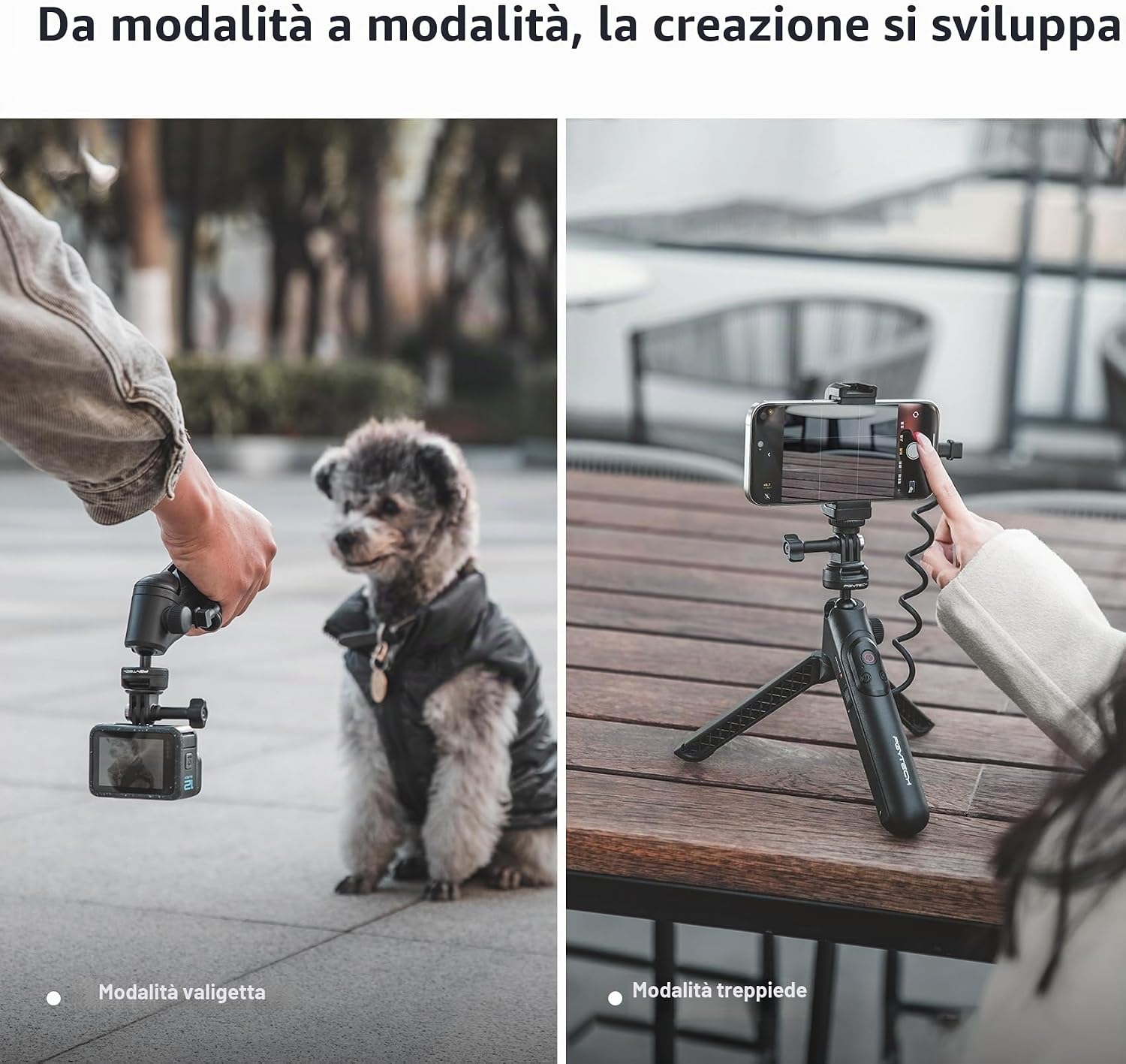 Thumbnail 6 de PGYTECH CapLock MantisPod Power: Impugnatura con Batteria 5000mAh per Insta360 e Smartphone