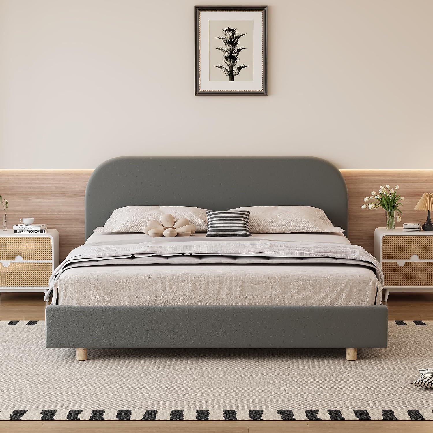 Detalle de FAVSH Velvet Platform Bed, Queen