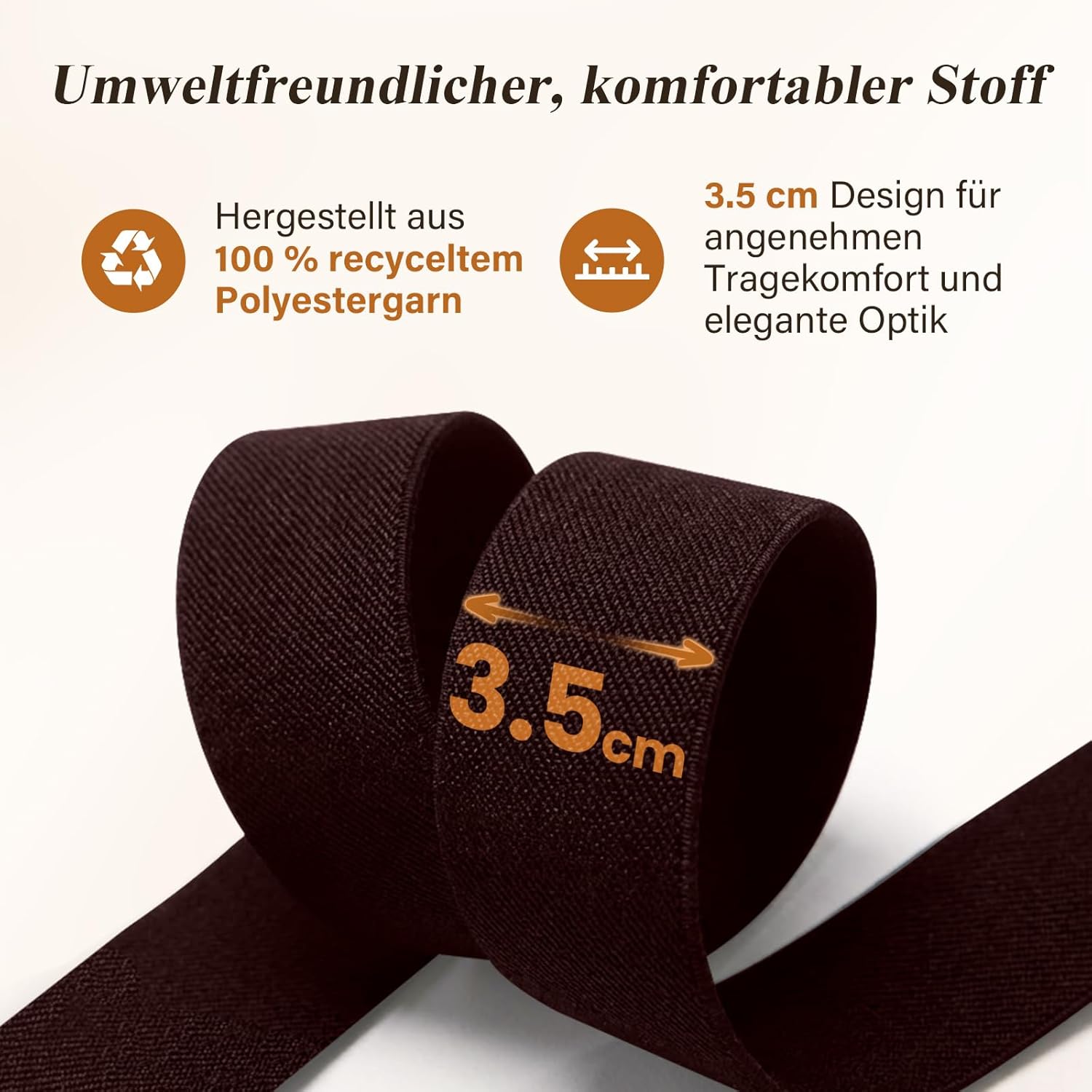 Detalle 2 de KANGDAI Herren Hosenträger mit 4 Clips aus echtem Leder und elastischen Trägern