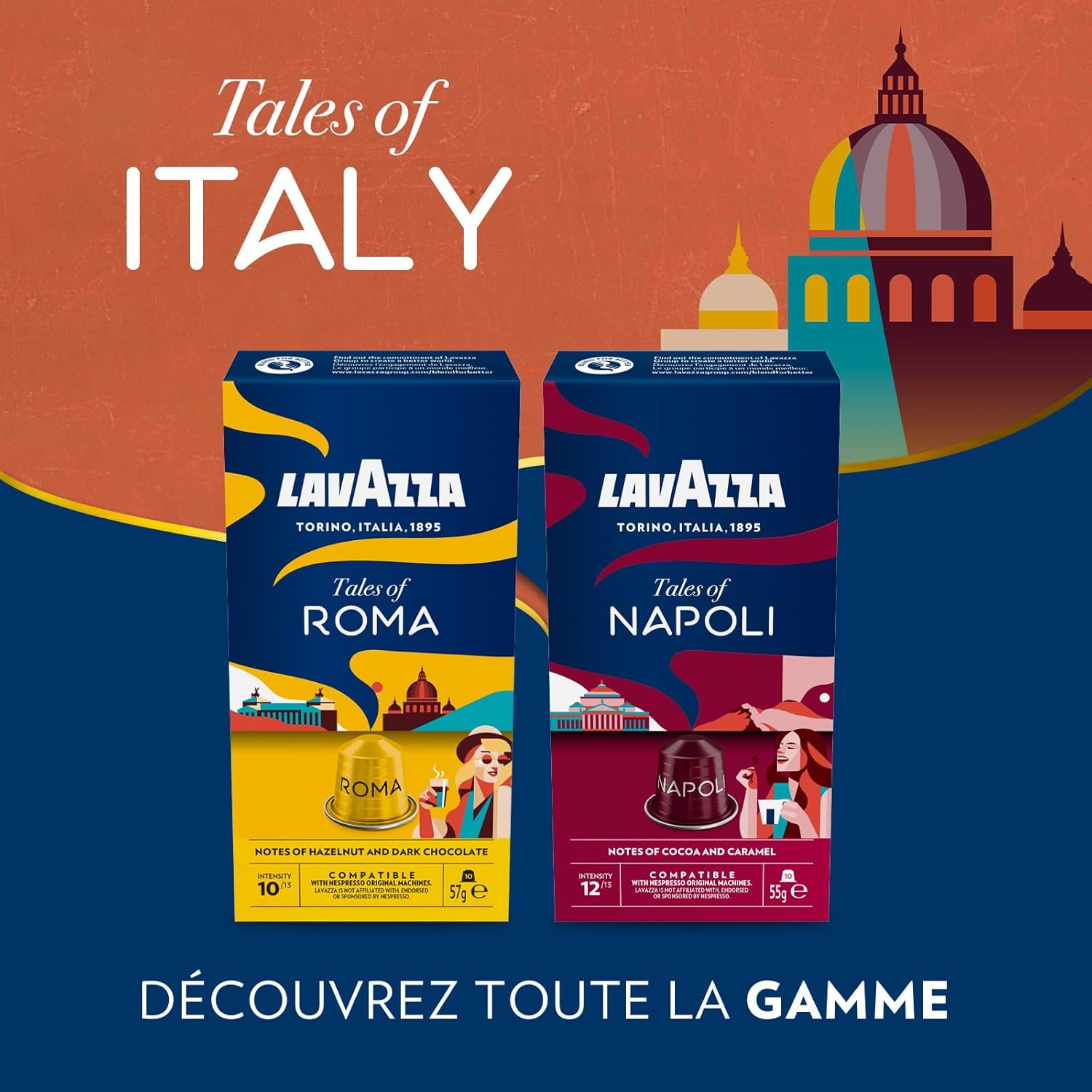 Thumbnail 5 de Lavazza Tales of Napoli – 100 capsules compatibles Nespresso Original (Notes cacao et caramel)
