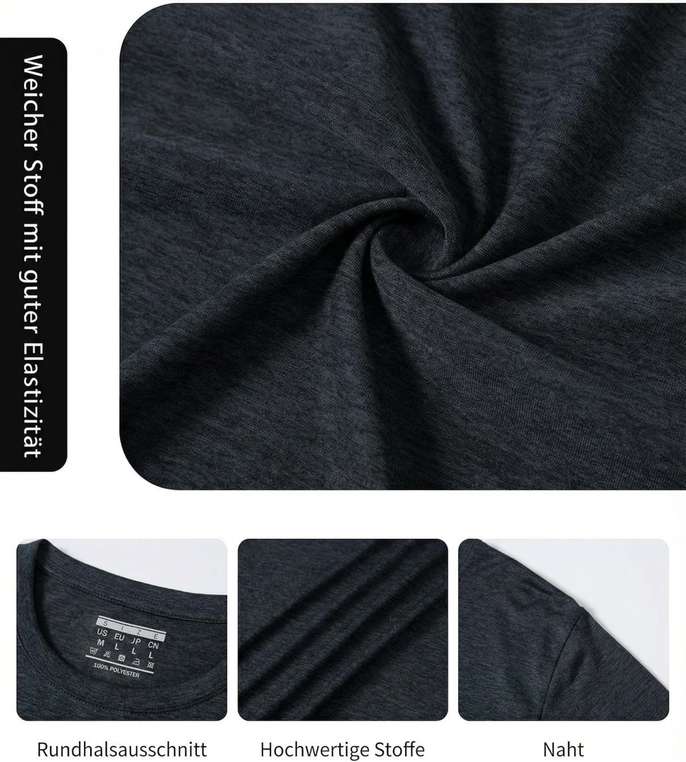 Thumbnail 4 de MAGCOMSEN Herren Sportshirt atmungsaktiv – leichtes Lauf- & Trainingsshirt mit Polyester