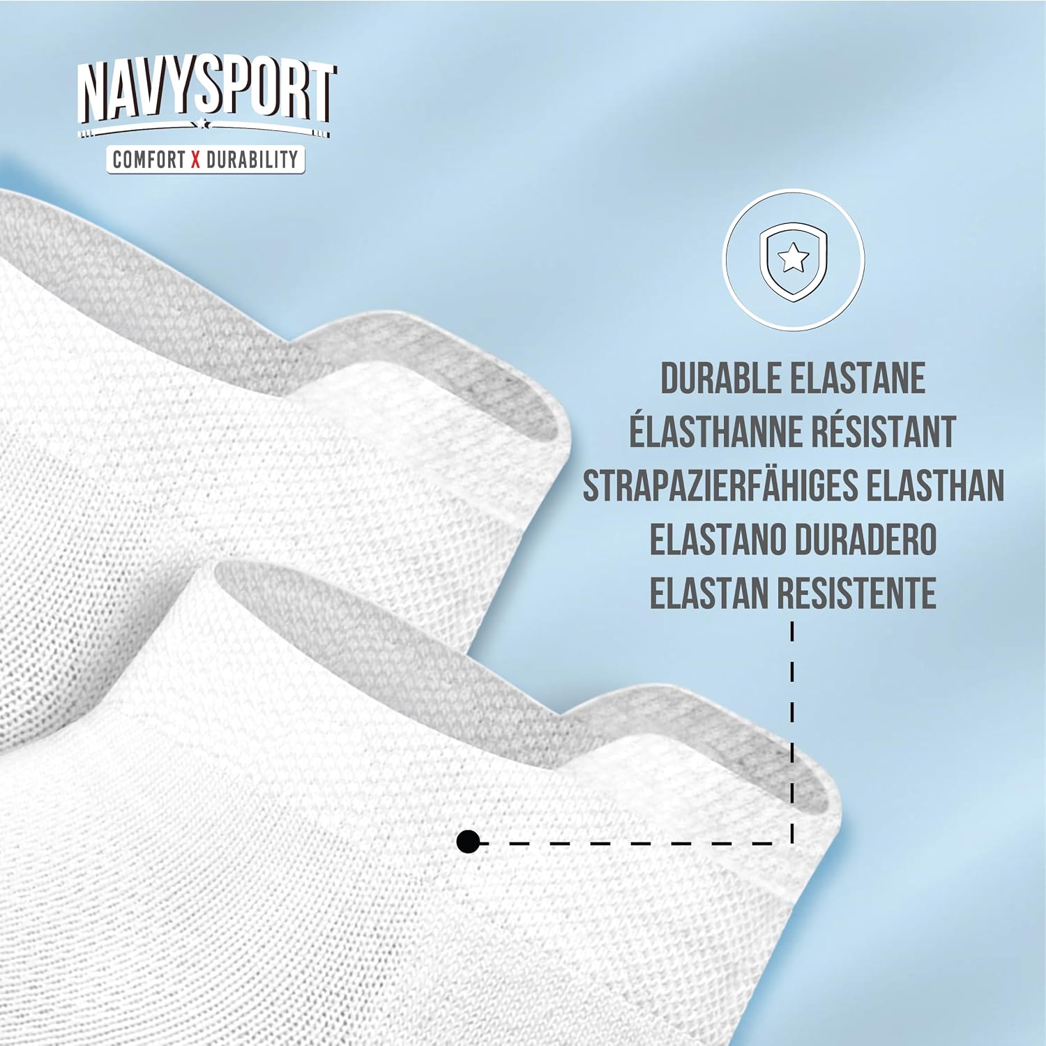 Thumbnail 6 de NAVYSPORT herensportsokken, 6 paar van gekamd katoen met elastische boord