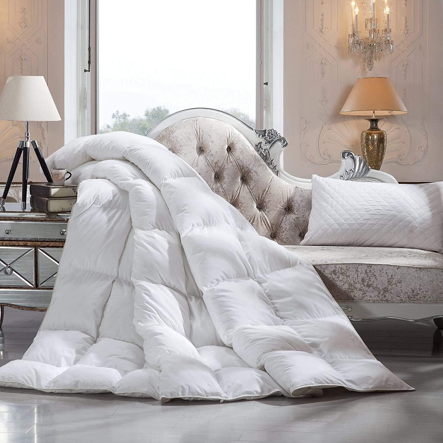 Thumbnail 2 de Luxurious Twin/Twin XL Goose Down Fiber Duvet with Egyptian Cotton Cover and Baffle Box Design