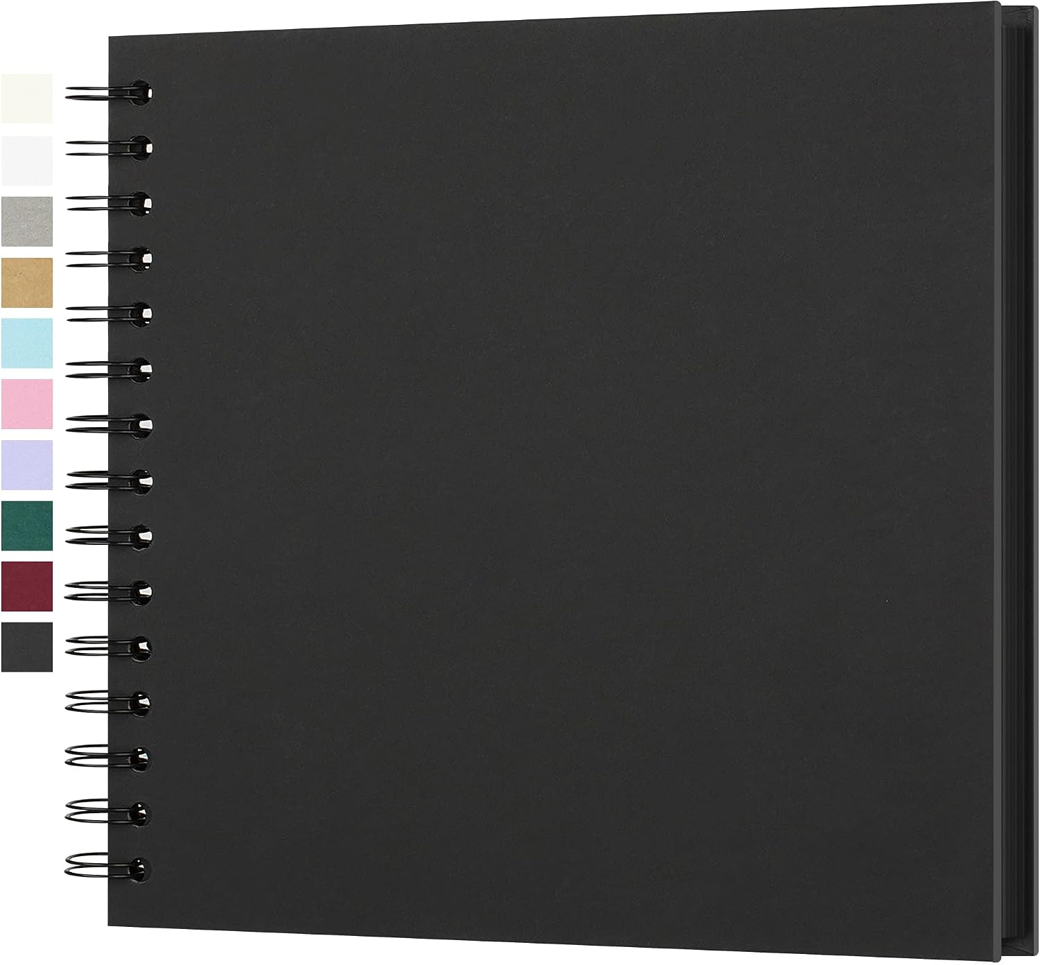 Detalle de Fotoalbum zum Selbstgestalten (Scrapbook Fotobuch) 21 x 21 cm, 40 Seiten, schwarz – zum Einkleben