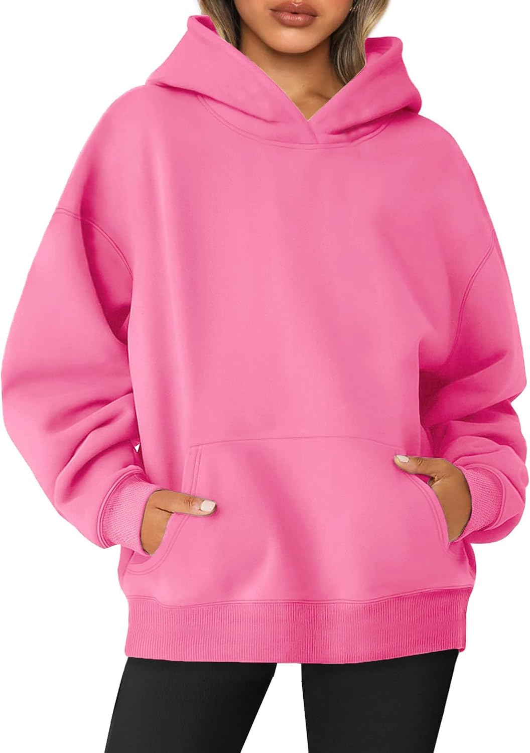 Detalle de Jhsnjnr Womens Fleece Lined Hooded Sweatshirt – Lightweight Casual Hoodie with Pocket