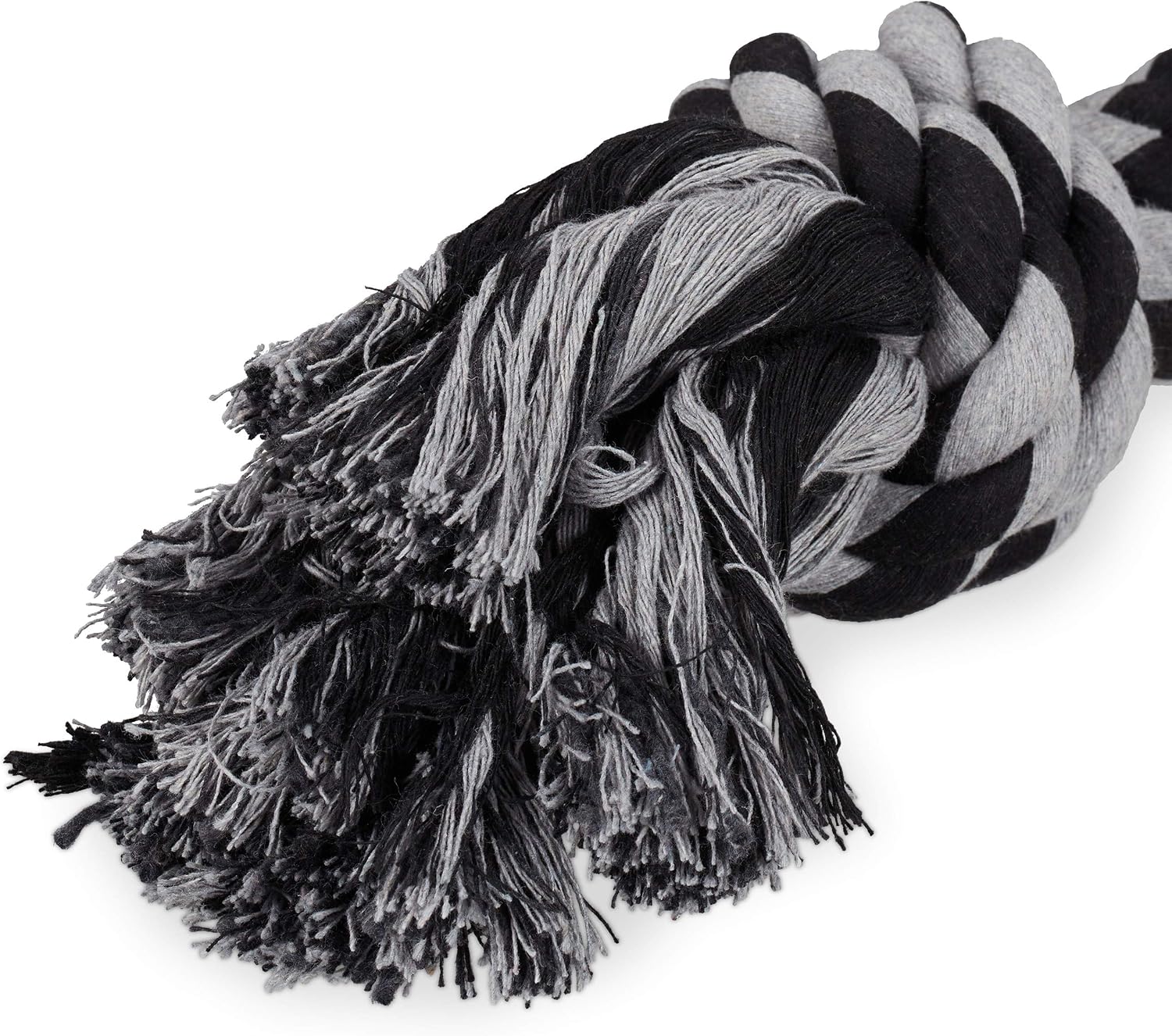 Thumbnail 6 de Relaxdays Corde per Cani – Set di 2 Giocattoli Resistenti da 70 cm in Treccia Nero/Grigio