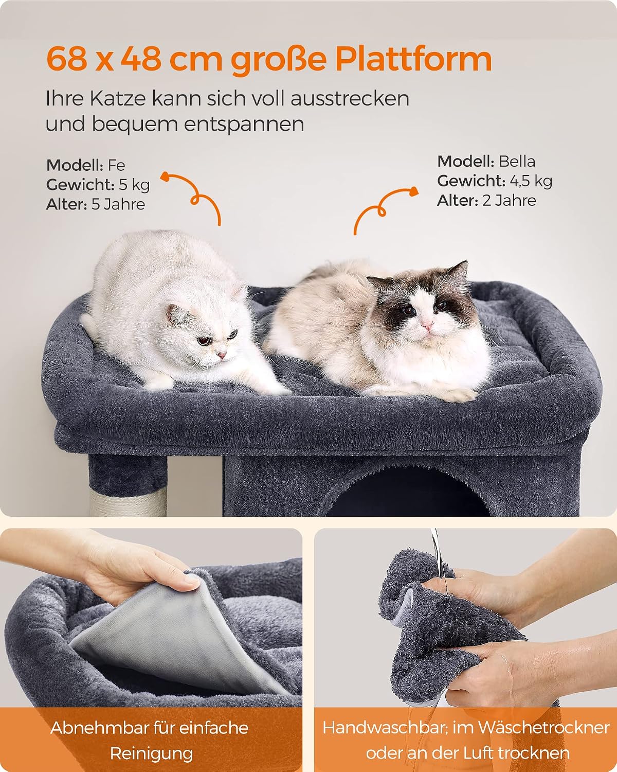 Detalle de Feandrea Kratzbaum 101 cm Katzenbaum XL