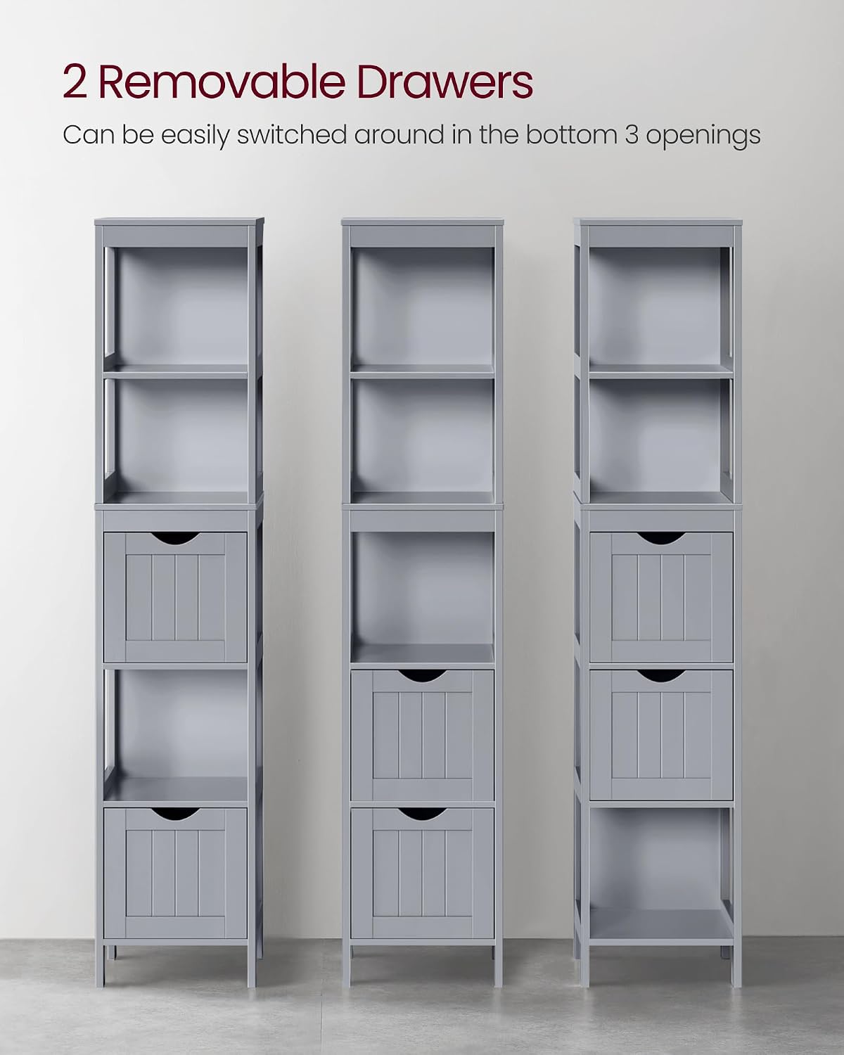 Thumbnail 3 de VASAGLE SOFIE BBC066G02 Corner Cabinet, Dove Grey, 2 Drawers