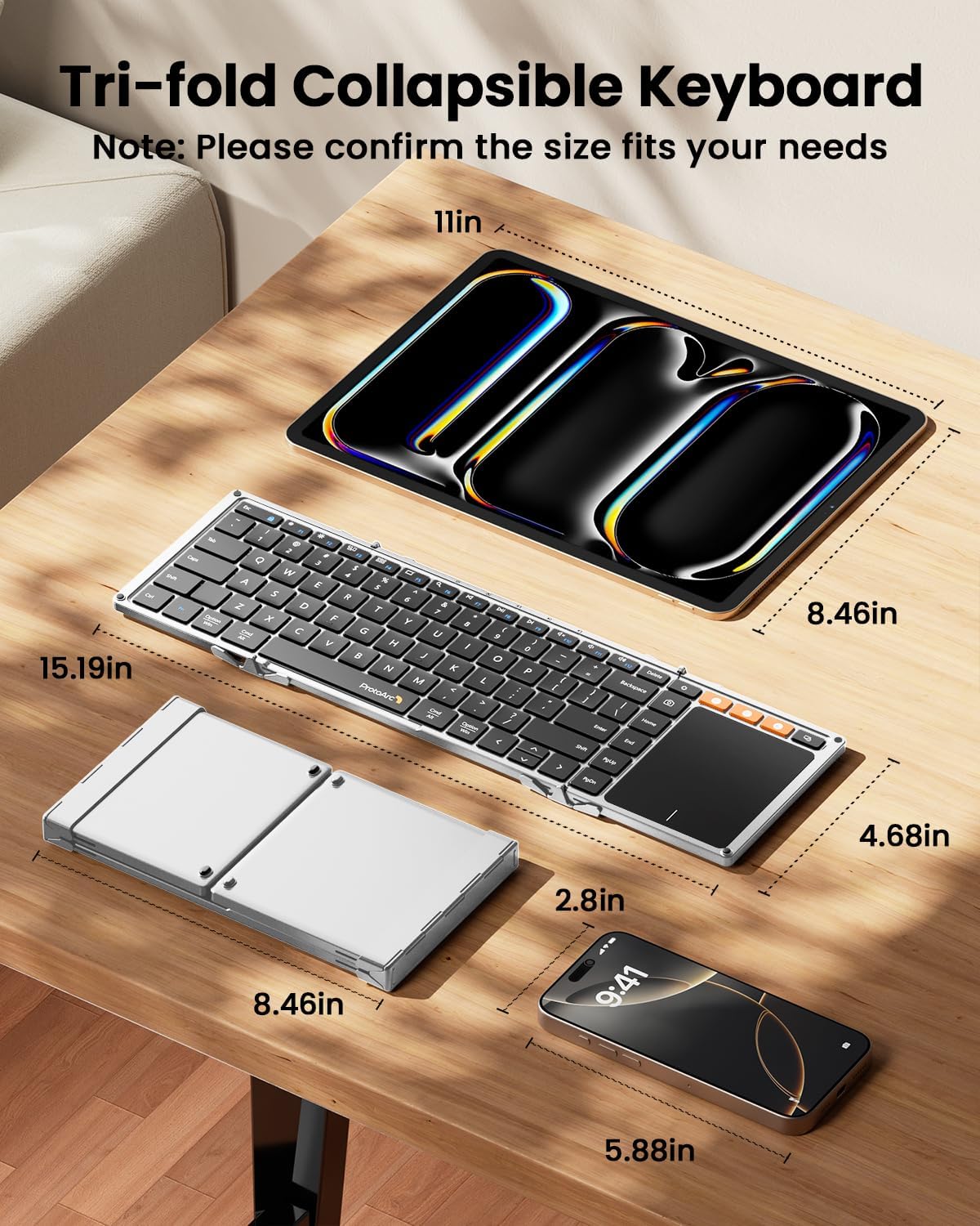 Detalle de ProtoArc Foldable Keyboard 88-Key