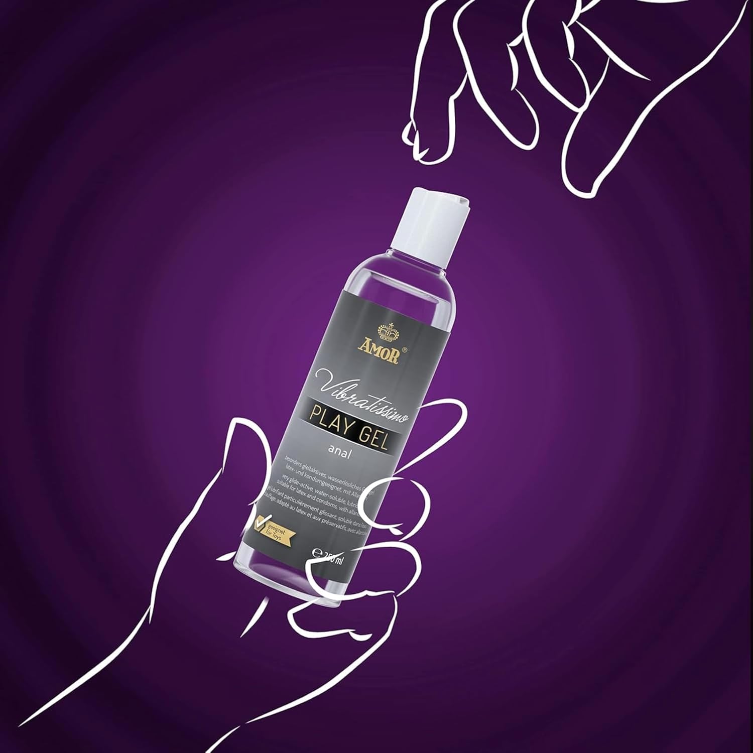 Thumbnail 5 de Vibratissimo Play Gel Anal (250 ml) Extra Slippery water-based lubricant