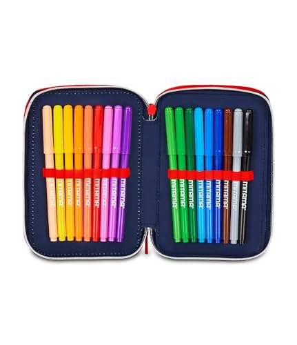Detalle 2 de Seven Spiderman Estuche escolar 3 cremalleras