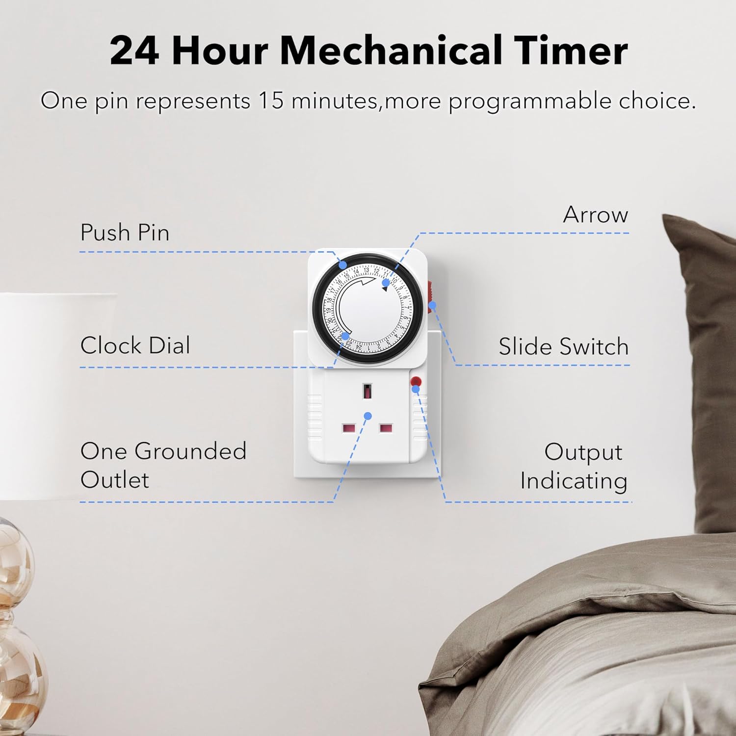 Thumbnail 3 de HBN 24 Hour Programmable Timer Plug