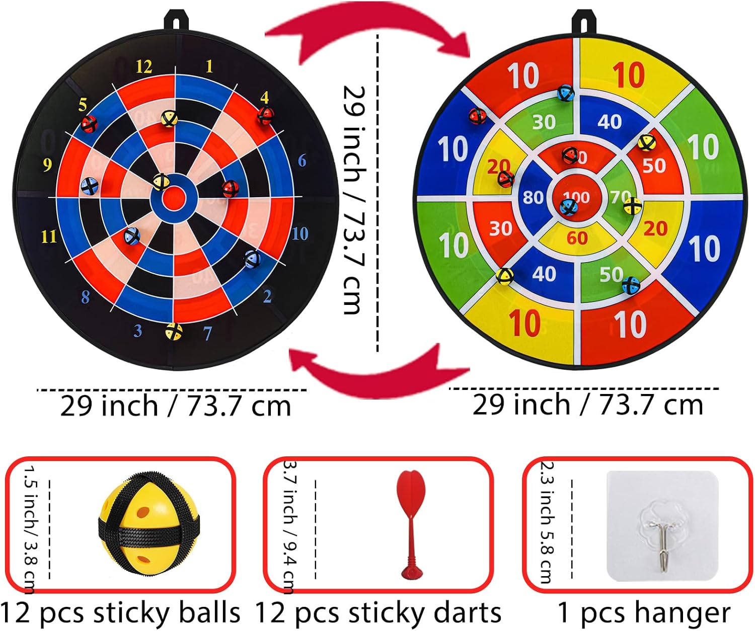 Thumbnail 2 de Dartscheibe für Kinder 29 Zoll 73 cm