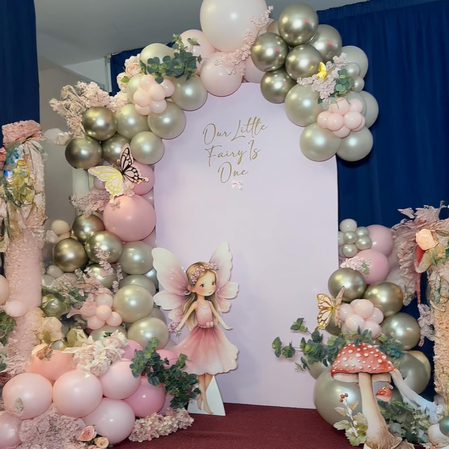 Thumbnail 6 de White Pink Gold Balloons Set, 12 Inch Double Stuffed Pearls in Blush Pink & Champagne Gold — 50 pcs for Fairy Birthday, Wedding & Party Decor